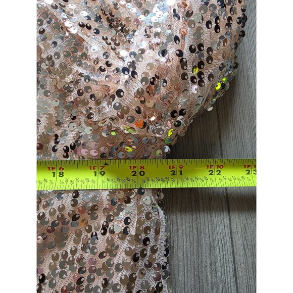 Torrid Womens Sequin Open Front Cardigan Size L Beige & Gold - Picture 6 of 6